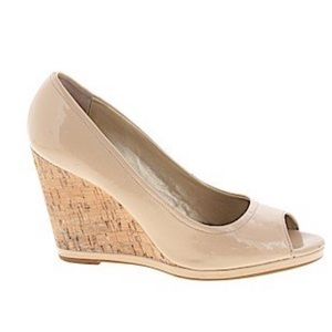 Tan Wedge Cork Heels